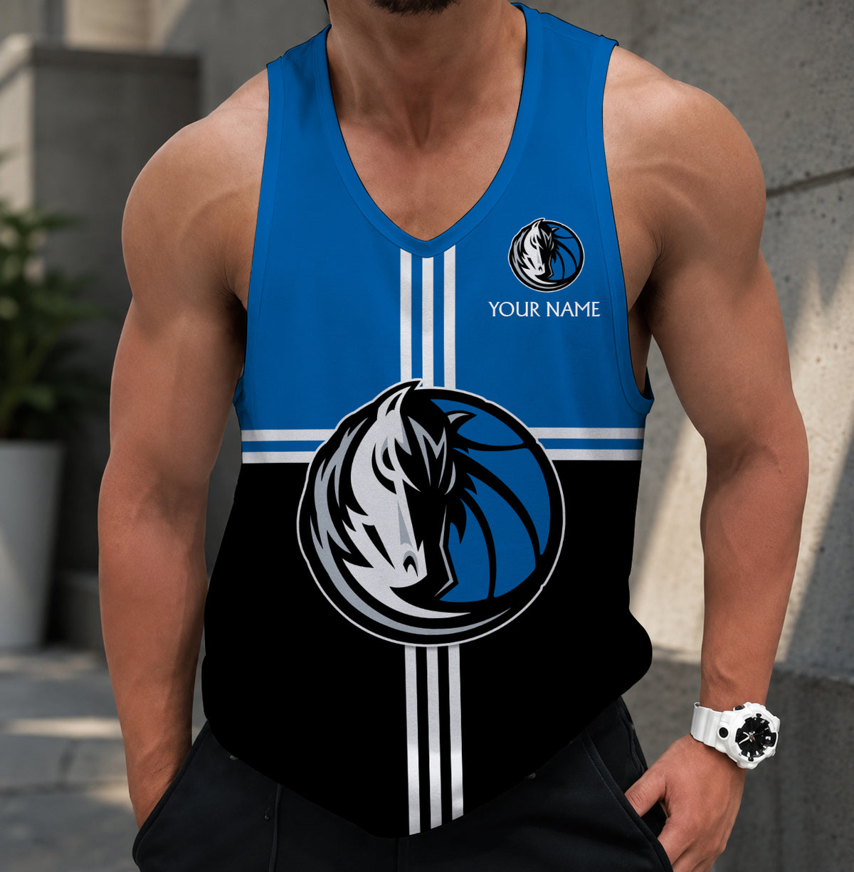 LIMITED EDITION - NEW CUSTOMIZED NBA18 DMA DALLAS MAVERICKS MEN'S TANK TOP