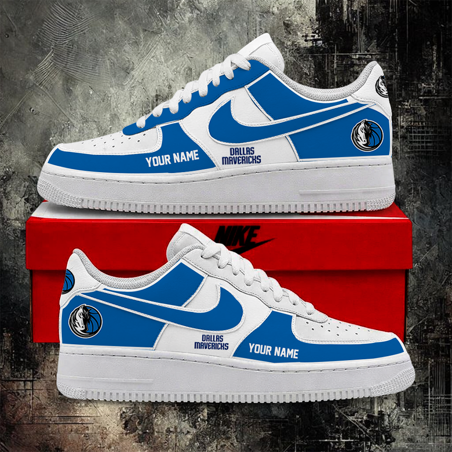 LIMITED EDITION - NEW CUSTOMIZED NBA18 DMA DALLAS MAVERICKS AF1 SHOES