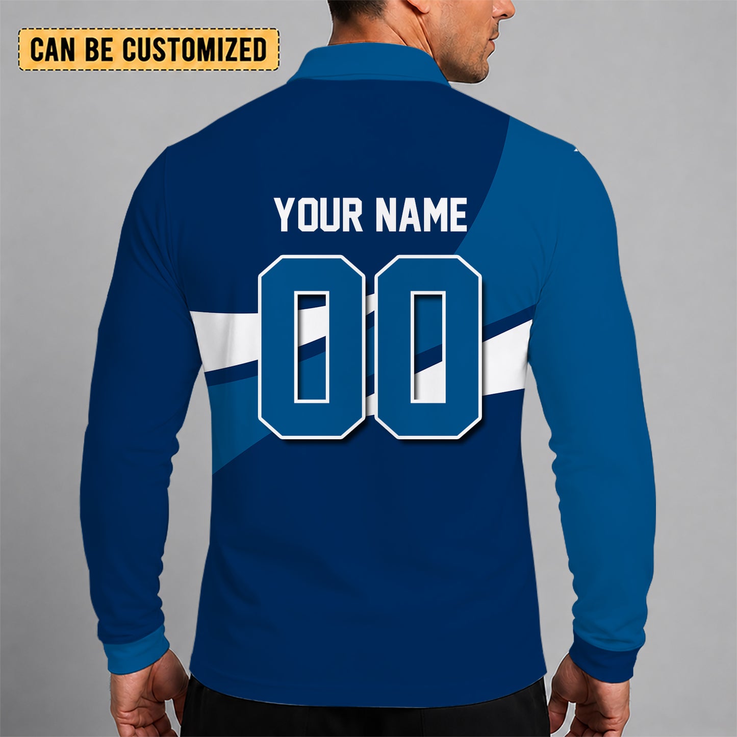 [HOT DEAL] NEW CUSTOMIZED NBA18 DMA DALLAS MAVERICKS MEN LONG SLEEVE POLO