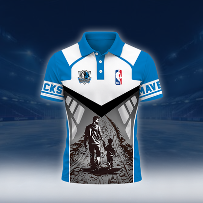 LIMITED EDITION - NEW CUSTOMIZED NBA18 DMA DALLAS MAVERICKS POLO SHIRT
