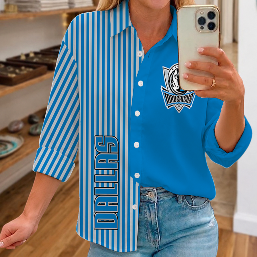 LIMITED EDITION - NEW CUSTOMIZED NBA18 DMA DALLAS MAVERICKS WOMEN CASUAL SHIRT FOR FAN