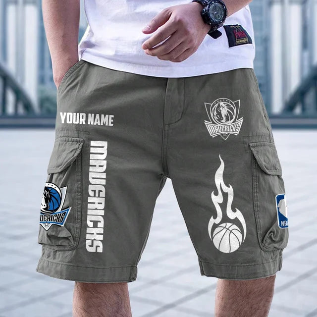 [HOT DEAL] NEW CUSTOMIZED NBA18 DMA DALLAS MAVERICKS CARGO SHORTS