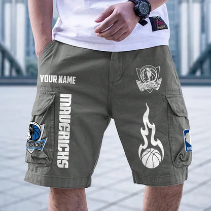 [HOT DEAL] NEW CUSTOMIZED NBA18 DMA DALLAS MAVERICKS CARGO SHORTS