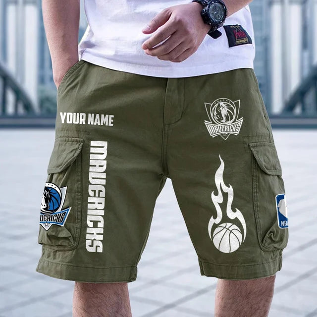 [HOT DEAL] NEW CUSTOMIZED NBA18 DMA DALLAS MAVERICKS CARGO SHORTS