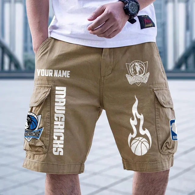[HOT DEAL] NEW CUSTOMIZED NBA18 DMA DALLAS MAVERICKS CARGO SHORTS