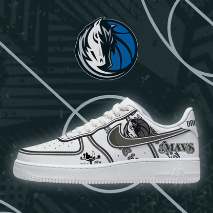 LIMITED EDITION - NEW CUSTOMIZED NBA18 DMA DALLAS MAVERICKS AF1 SHOES