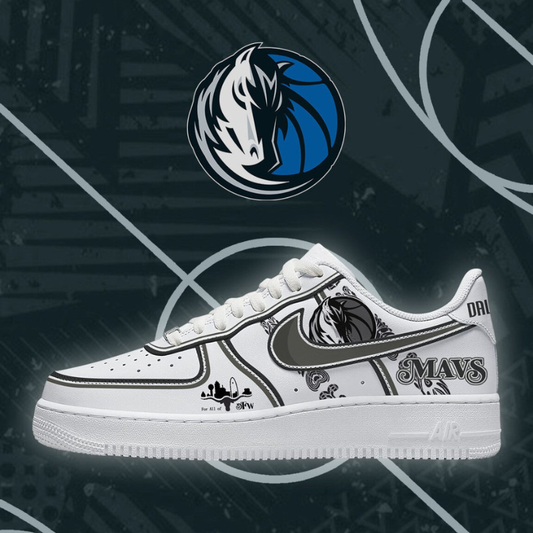 LIMITED EDITION - NEW CUSTOMIZED NBA18 DMA DALLAS MAVERICKS AF1 SHOES