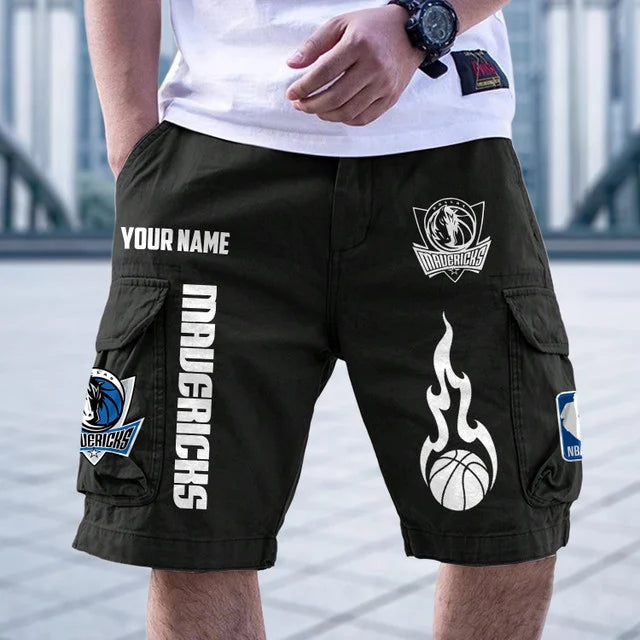 [HOT DEAL] NEW CUSTOMIZED NBA18 DMA DALLAS MAVERICKS CARGO SHORTS
