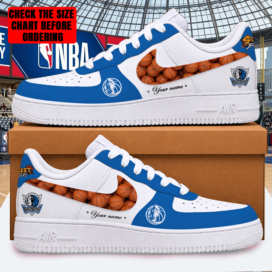 LIMITED EDITION - NEW CUSTOMIZED NBA18 DMA DALLAS MAVERICKS AF1 SHOES