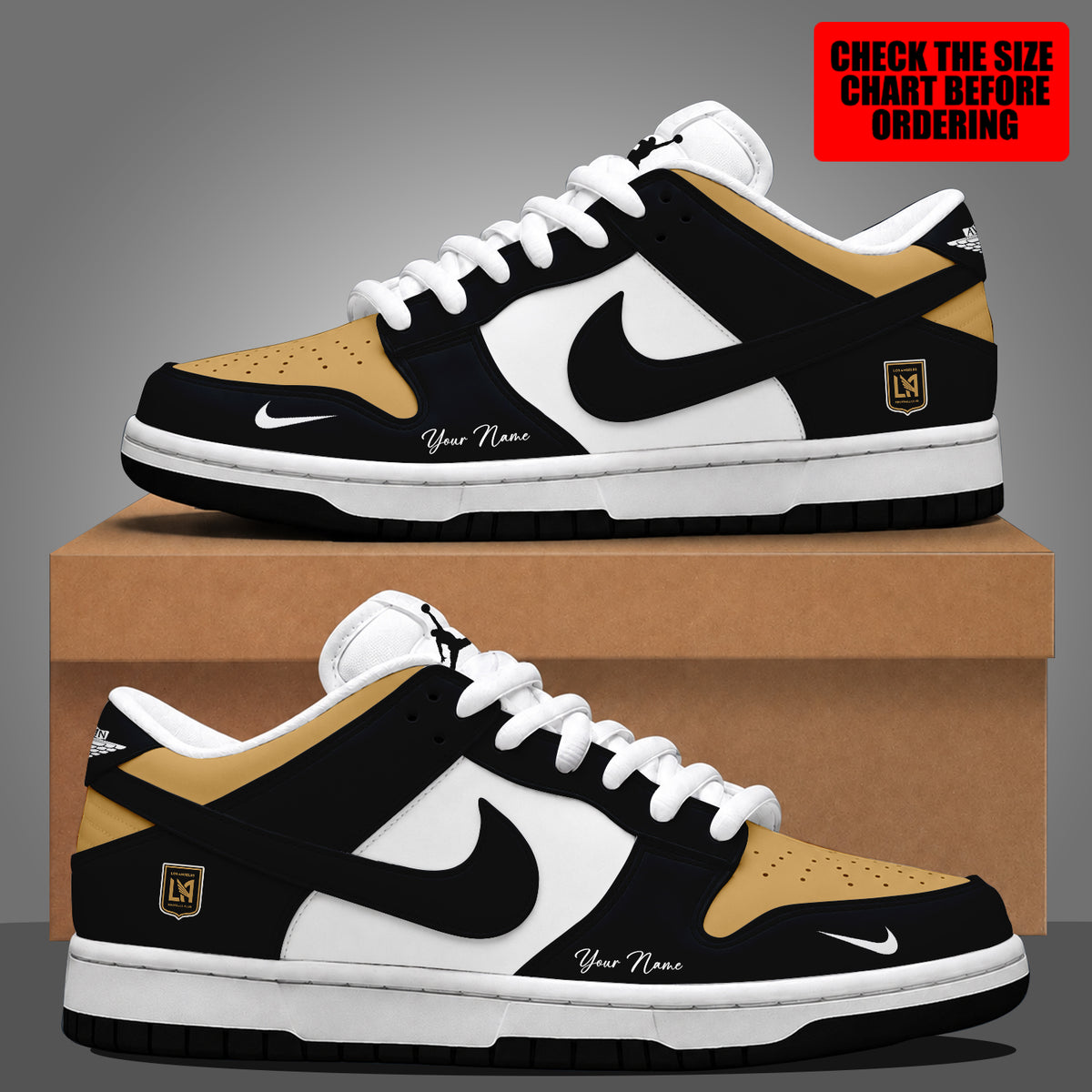 [FAN EXCLUSIVE] NEW CUSTOMIZED MLS18 LBJ LOS ANGELES FC DUNK LOW SHOES