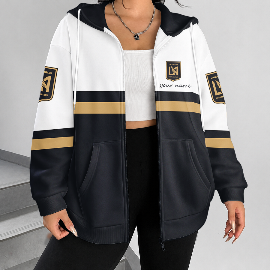 [FAN EXCLUSIVE] NEW CUSTOMIZED MLS18 LAF LOS ANGELES FC ZIP HOODIE
