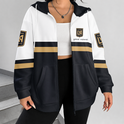 [FAN EXCLUSIVE] NEW CUSTOMIZED MLS18 LAF LOS ANGELES FC ZIP HOODIE
