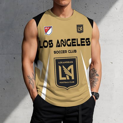 LIMITED EDITION - NEW CUSTOMIZED MLS18 LAF LA FC TANK TOP & GYM SHIRT