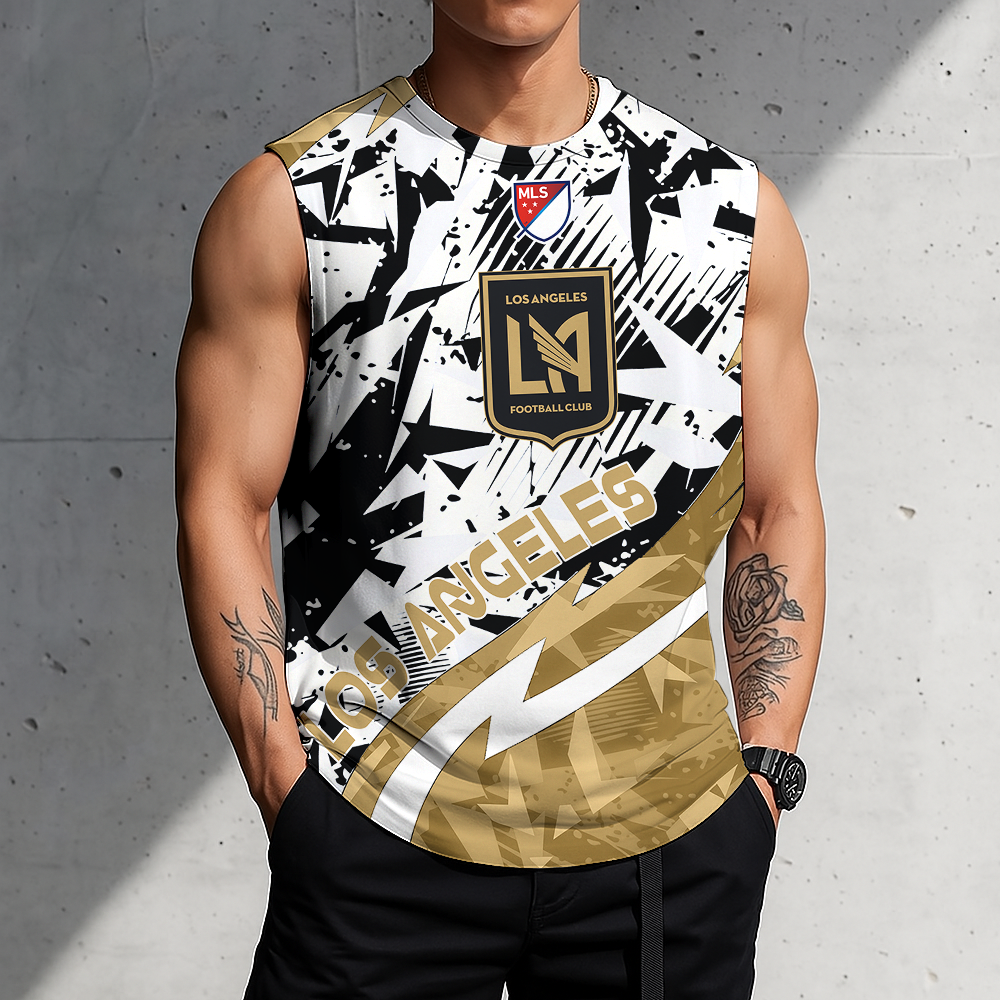 POPULAR NOW - NEW CUSTOMIZED MLS18 LAF LOS ANGELES FC TANK TOP & GYM SHIRT