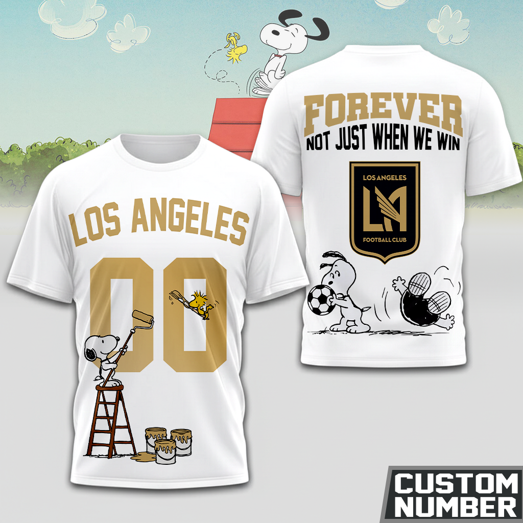 ENDING TODAY - NEW CUSTOMIZED MLS18 LAF LOS ANGELES FC x SNOOPY HOODIE, T-SHIRTS, ZIP HOODIE, SWEATSHIRTS & POLO