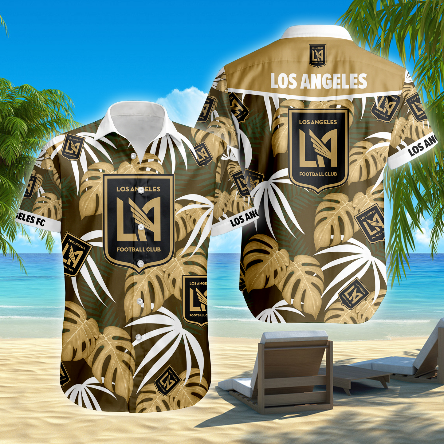 ENDING TODAY - NEW CUSTOMIZED MLS18 LAF LOS ANGELES FC UNISEX HAWAIIAN SHIRT