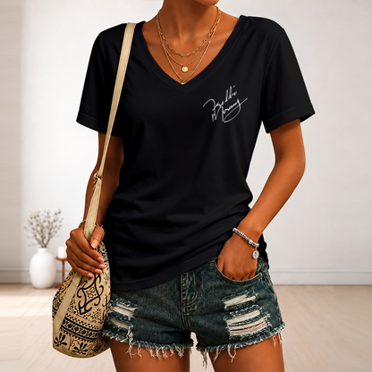 [FAN EXCLUSIVE] NEW CUSTOMIZED FREDDIE MERCURY V-NECK FEMALE SHIRT