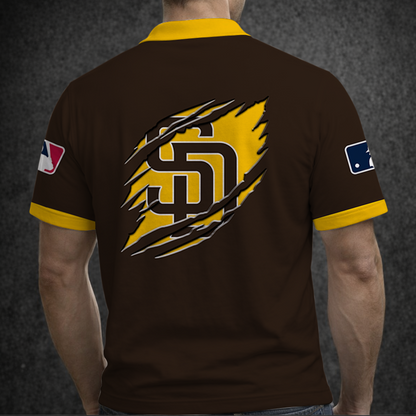 [FLASH SALE] NEW CUSTOMIZED MLB18 SDP SAN DIEGO PADRES POLO SHIRT