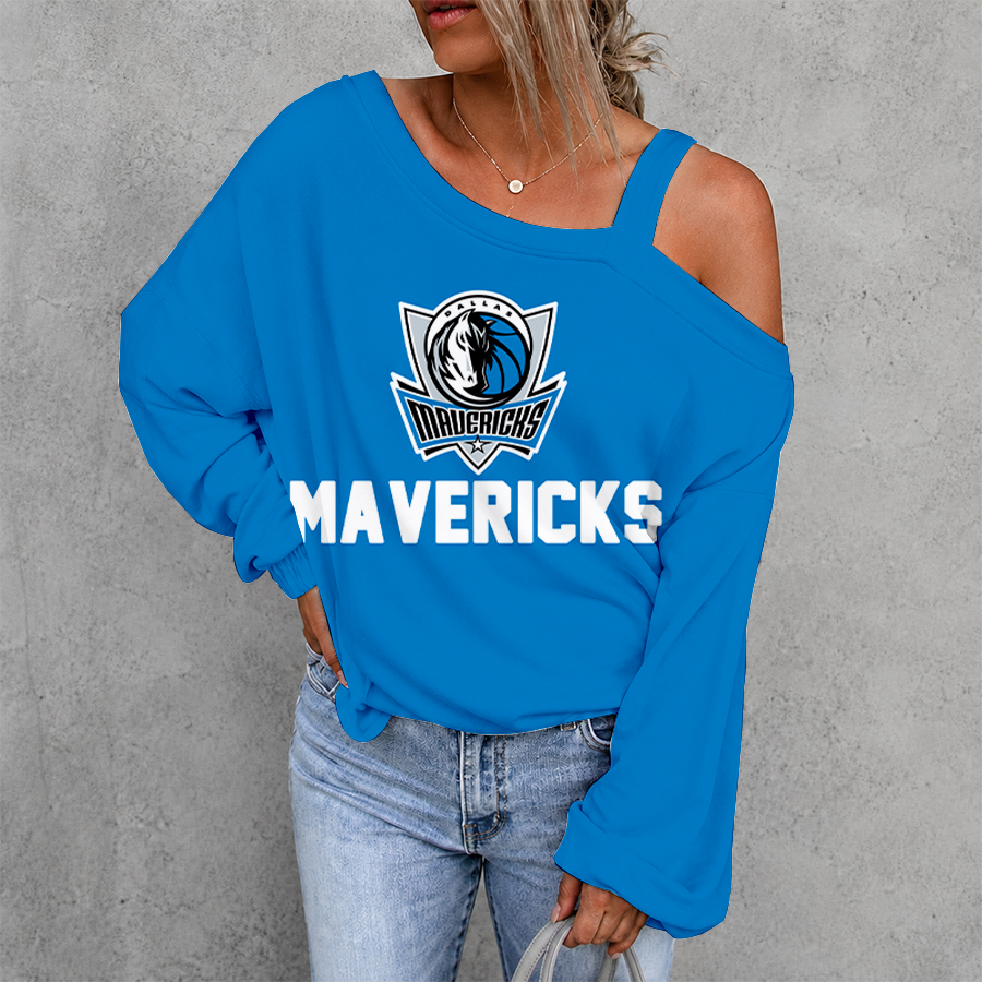 [HOT DEAL] NEW CUSTOMIZED NBA18 DMA DALLAS MAVERICKS DROP SHOULDER SWEATSHIRT