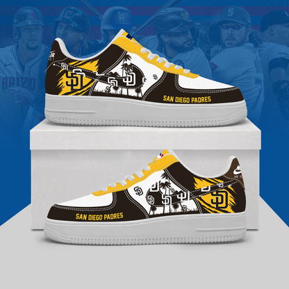 [FLASH SALE] NEW CUSTOMIZED MLB18 SDP SAN DIEGO PADRES AF1 SHOES