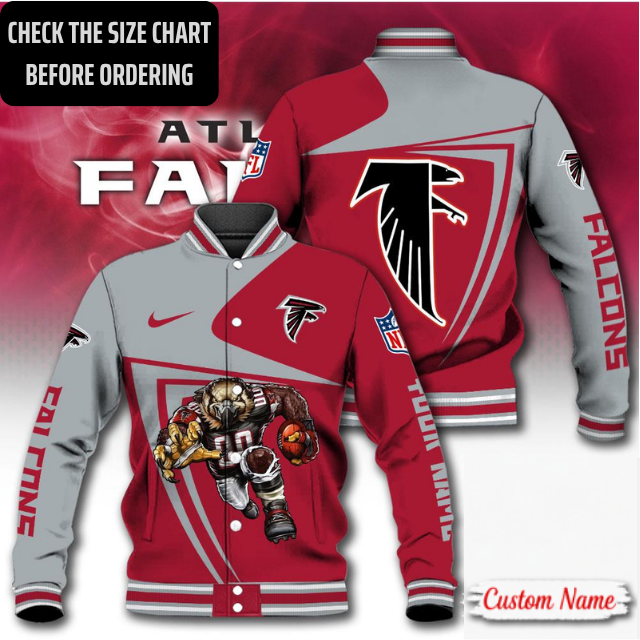 EXCLUSIVE EDITION - NEW CUSTOMIZED NFL18 ATF ATLANTA FALCONS SATIN VARSITY & BASEBALL JACKET