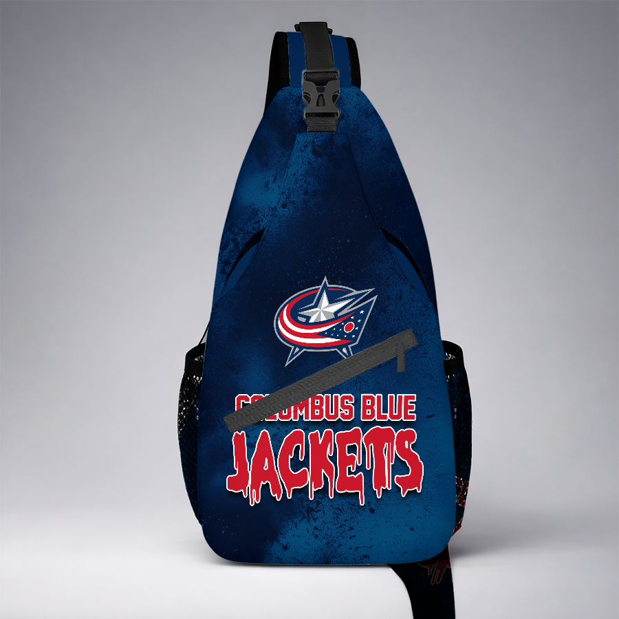 [SUPER SALE] NEW CUSTOMIZED NHL18 CBJ COLUMBUS BLUE JACKETS SLING BAG