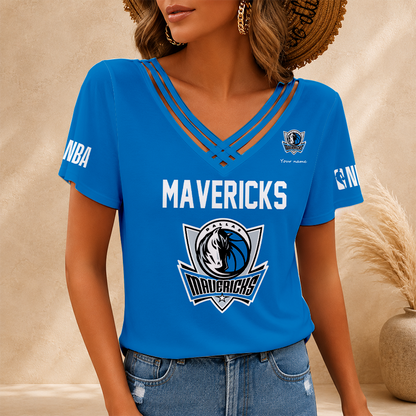 [HOT DEAL] NEW CUSTOMIZED NBA18 DMA DALLAS MAVERICKS V-NECK SHIRT