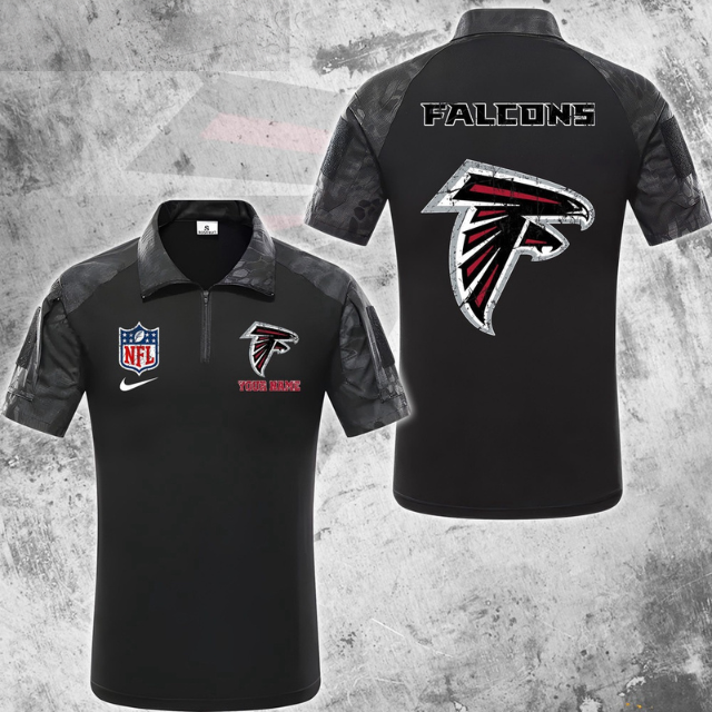 ELITE EDITION - NEW CUSTOMIZED NFL18 ATF ATLANTA FALCONS POLO SHIRT, ZIP POLO SHIRT & T-SHIRTS