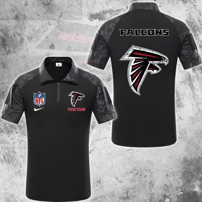 ELITE EDITION - NEW CUSTOMIZED NFL18 ATF ATLANTA FALCONS POLO SHIRT, ZIP POLO SHIRT & T-SHIRTS