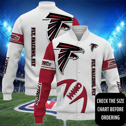 ELITE EDITION - NEW CUSTOMIZED NFL18 ATF ATLANTA FALCONS SATIN VARSITY & BASEBALL JACKET