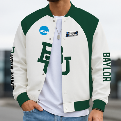 LIMITED EDITION - NEW CUSTOMIZED NCAA MAM18 BAB BAYLOR BEARS BASEBALL JACKET, SATIN VARSITY JACKET