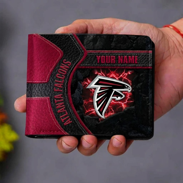 VIRAL EDITION - NEW CUSTOMIZED NFL18 ATF ATLANTA FALCONS LEATHER WALLET