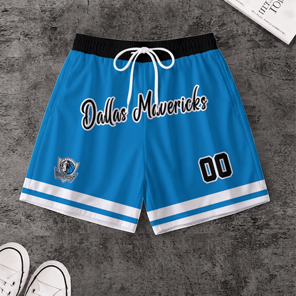 LIMITED EDITION - NEW CUSTOMIZED NBA18 DMA DALLAS MAVERICKS SHORT PANTS