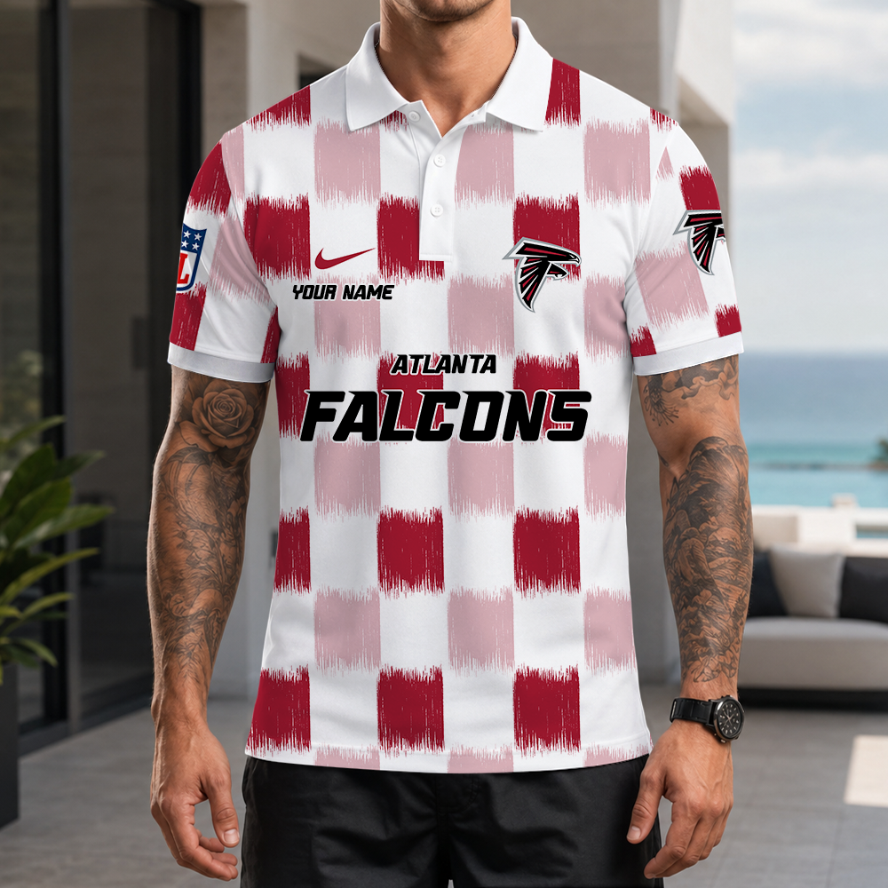 [SPECIAL OFFER] NEW CUSTOMIZED NFL18 ATF ATLANTA FALCONS POLO SHIRT