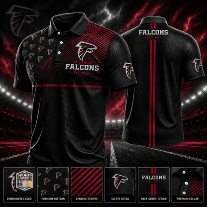 VIRAL EDITION - NEW CUSTOMIZED NFL18 ATF ATLANTA FALCONS POLO SHIRT, ZIP POLO SHIRT & T-SHIRTS