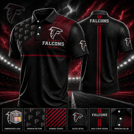 VIRAL EDITION - NEW CUSTOMIZED NFL18 ATF ATLANTA FALCONS POLO SHIRT, ZIP POLO SHIRT & T-SHIRTS