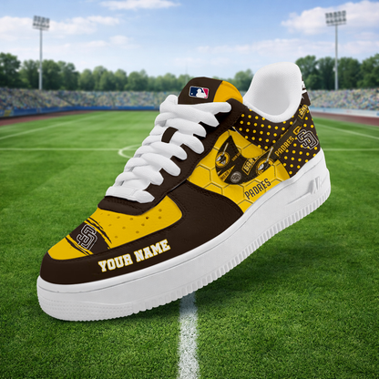 LIMITED EDITION - NEW CUSTOMIZED MLB18 SDP SAN DIEGO PADRES AF1 SNEAKERS