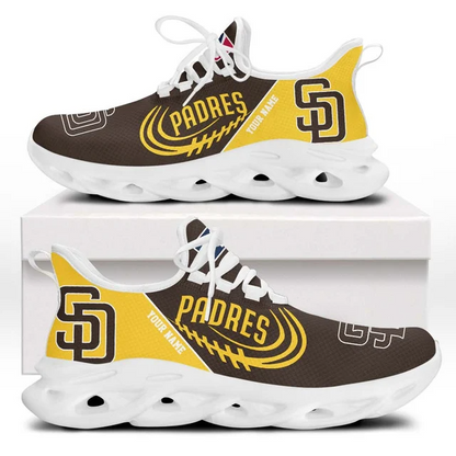 LIMITED EDITION - NEW CUSTOMIZED MLB18 SDP SAN DIEGO PADRES PREMIUM CLUNKY SNEAKERS