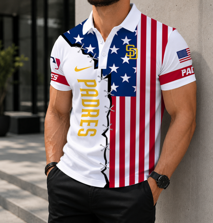 LIMITED EDITION - NEW CUSTOMIZED MLB18 SDP SAN DIEGO PADRES POLO SHIRT, ZIP POLO SHIRT & T-SHIRTS