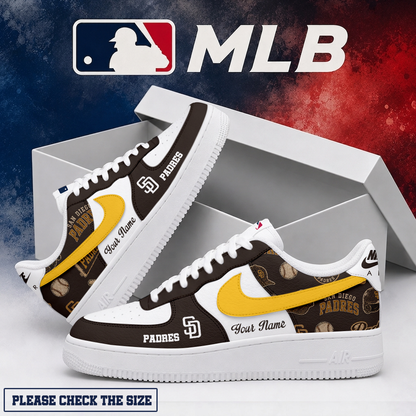 LIMITED EDITION - NEW CUSTOMIZED MLB18 SDP SAN DIEGO PADRES AF1 SHOES