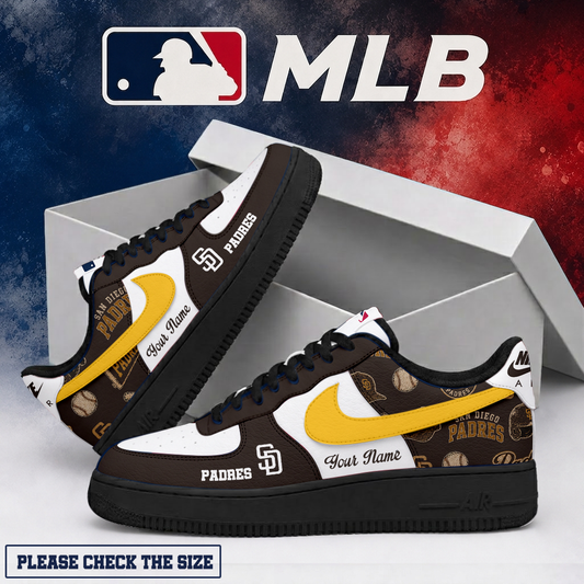 LIMITED EDITION - NEW CUSTOMIZED MLB18 SDP SAN DIEGO PADRES AF1 SHOES
