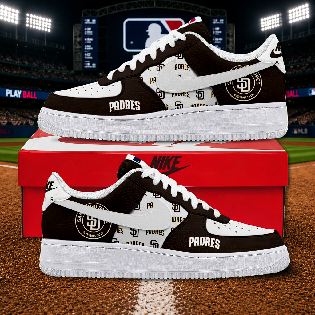 LIMITED EDITION - NEW CUSTOMIZED MLB18 SDP SAN DIEGO PADRES AF1 SHOES