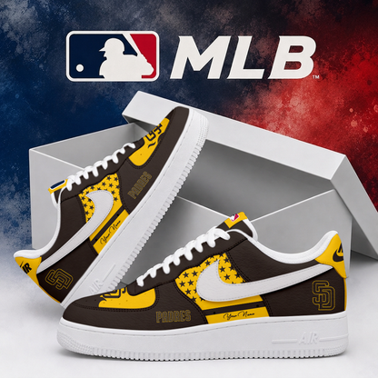 LIMITED EDITION - NEW CUSTOMIZED MLB18 SDP SAN DIEGO PADRES AF1 SHOES