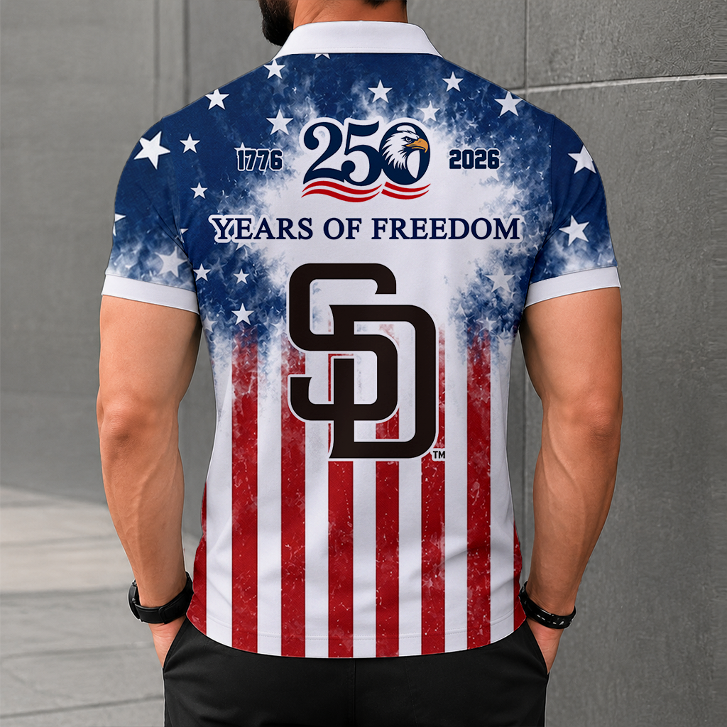 LIMITED EDITION - NEW CUSTOMIZED MLB18 SDP SAN DIEGO PADRES POLO SHIRT, ZIP POLO SHIRT & T-SHIRTS