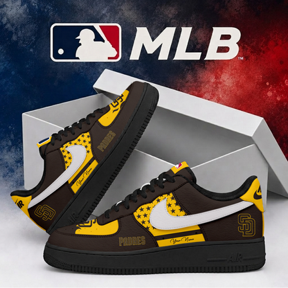 LIMITED EDITION - NEW CUSTOMIZED MLB18 SDP SAN DIEGO PADRES AF1 SHOES