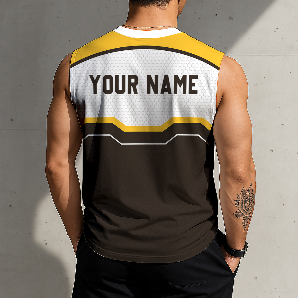 LIMITED EDITION - NEW CUSTOMIZED MLB18 SDP SAN DIEGO PADRES MEN'S GYM SHIRT