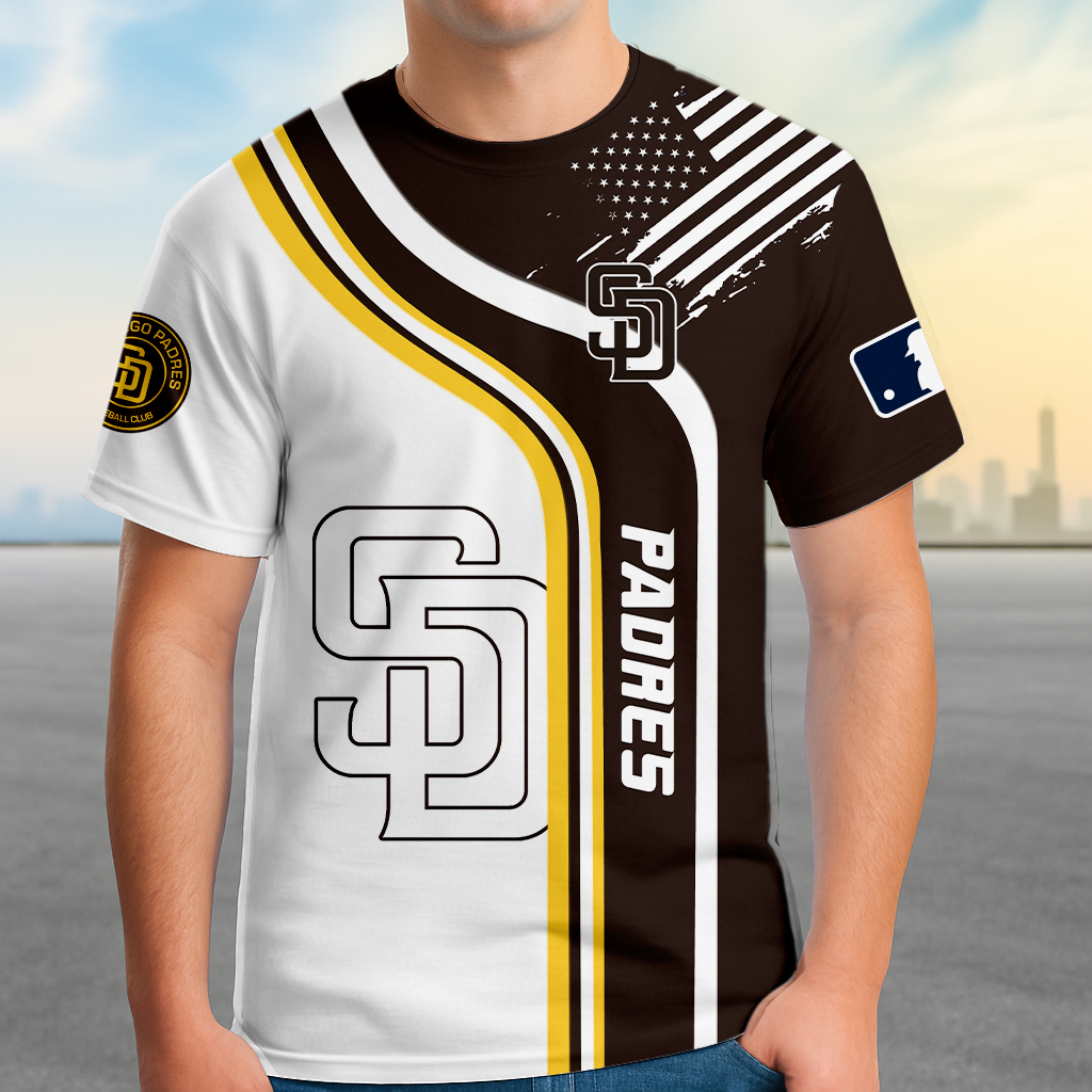 ELITE EDITION - NEW CUSTOMIZED MLB18 SDP SAN DIEGO PADRES POLO SHIRT, ZIP POLO SHIRT & T-SHIRTS