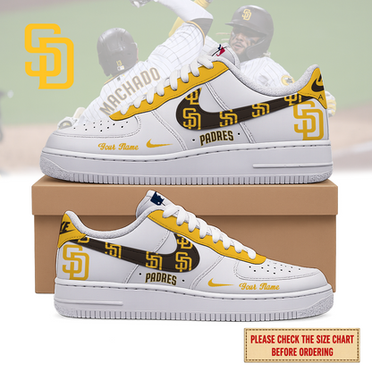 LIMITED EDITION - NEW CUSTOMIZED MLB18 SDP SAN DIEGO PADRES AF1 SHOES