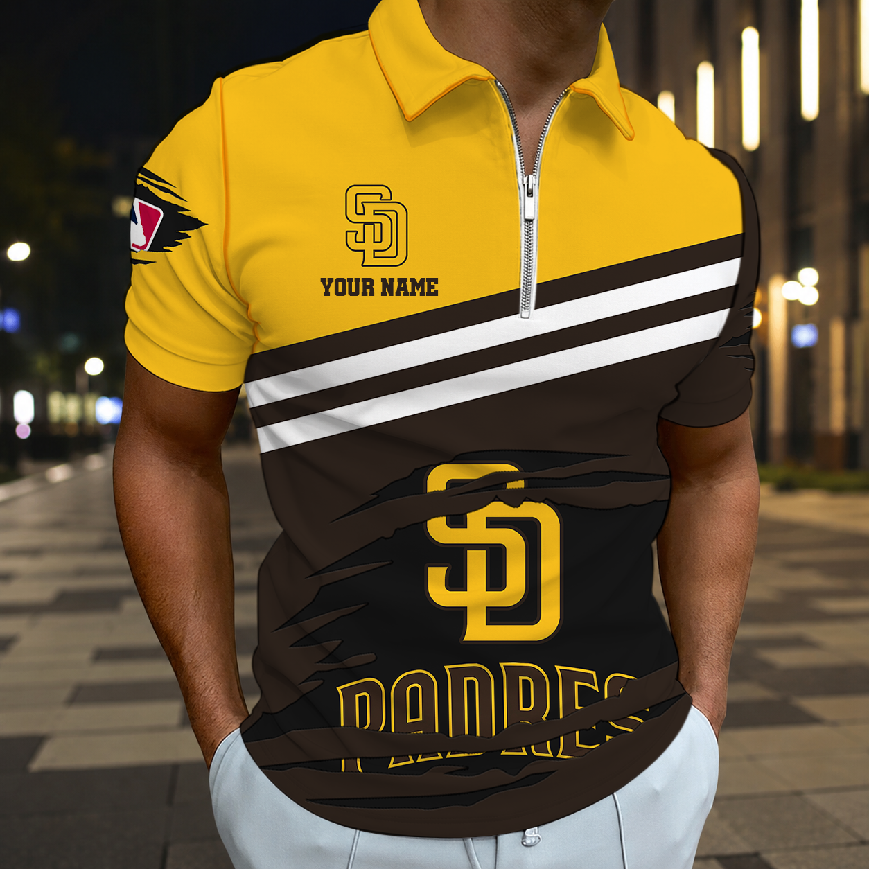 EXCLUSIVE EDITION - NEW CUSTOMIZED MLB18 SDP SAN DIEGO PADRES T-SHIRT, POLO SHIRT, ZIP POLO SHIRT, SWEATSHIRT, HOODIE & ZIP HOODIE