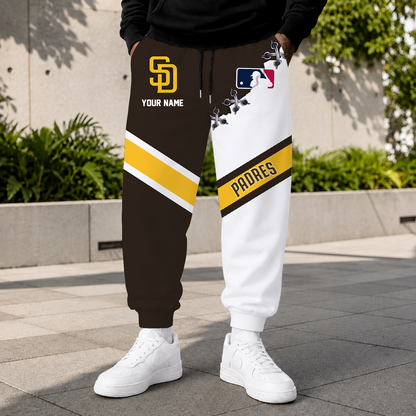 LIMITED EDITION - NEW CUSTOMIZED MLB18 SDP SAN DIEGO PADRES SWEATPANTS